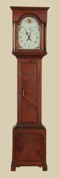 MARYLAND QUEEN ANNE TALL CASE CLOCK BY F. NUSZ.   