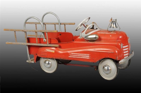 PRESSED STEEL CITY FIRE DEPARTMENT PEDAL TRUCK.   