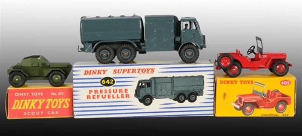 LOT OF 3:DINKY TOYS DIE-CAST MILITARY VEHICLES O/B