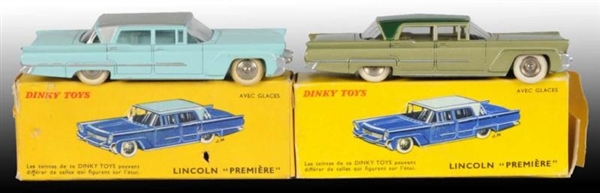 LOT OF 2: DINKY TOYS DIE-CAST LINCOLN CARS IN OB  