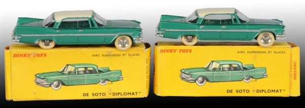 LOT OF 2: DINKY TOYS DIE-CAST DE SOTO CARS IN OB  