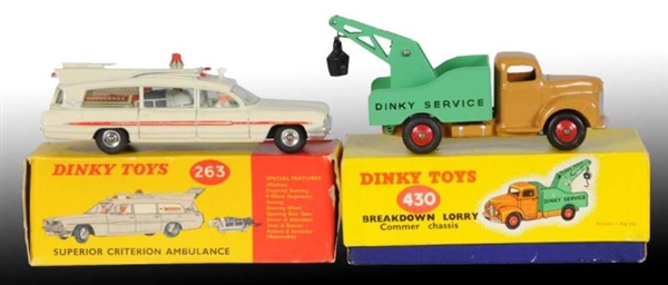 LOT OF 2: DINKY TOYS DIE-CAST SERVICE VEHICLES OB 