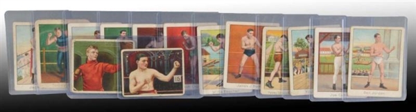 LOT OF 14: BOXING TOBACCO CARDS & BOOKLET.        