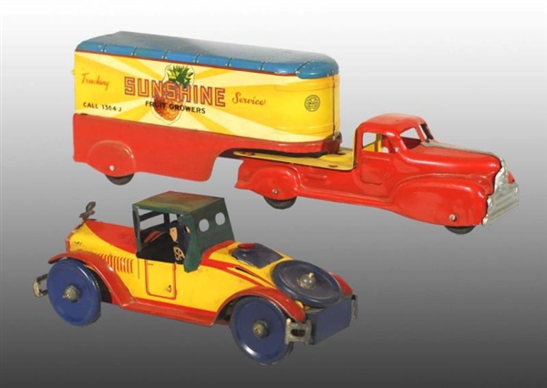 LOT OF 2: MARX TOY AUTOMOBILES.                   