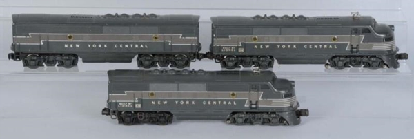 LOT OF 3: NO. 2354 ABA NEW YORK CENTRAL F3 CARS.  
