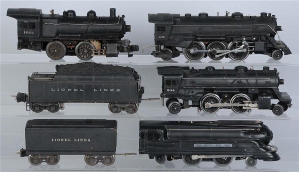 LOT OF 6: LIONEL STEAM ENGINES.                   