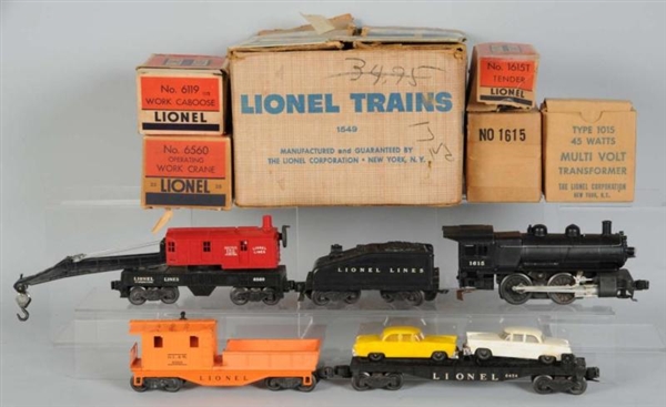 LIONEL OUTFIT NO.1549 SET WITH FREIGHT CARS OB    