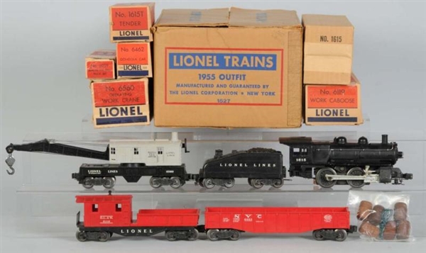 LIONEL OUTFIT NO. 1955 O-27 TRAIN SET IN OB       
