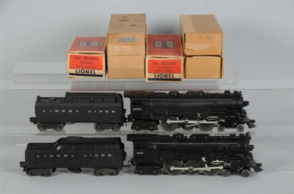 LOT OF 2: LIONEL STEAM LOCOMOTIVES WITH TENDERS OB