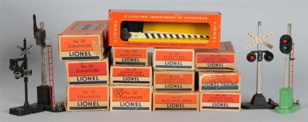 LOT OF LIONEL TRACK-SIDE ACCESSORIES IN OB        