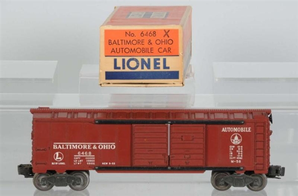 LIONEL NO. 6468 BALTIMORE & OHIO BOX CAR OB       