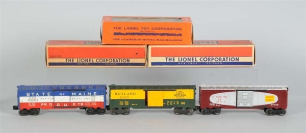 LOT OF 3: LIONEL NO. 6464 BOXCARS IN OB           