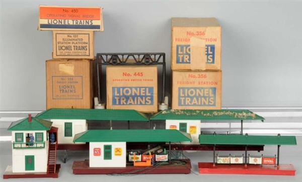 LOT OF 6: LIONEL O-GAUGE ACCESSORIES IN OB        