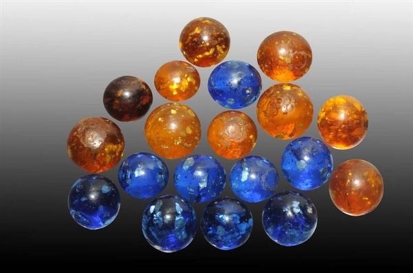 LOT OF 19: MICA MARBLES.                          