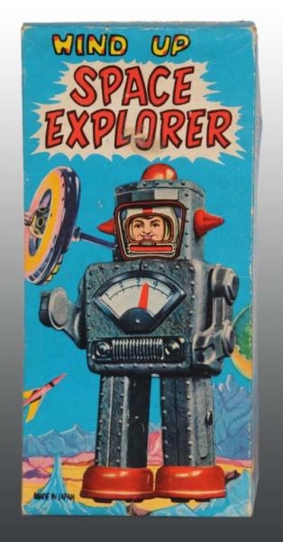 SPACE EXPLORER ROBOT WIND-UP TOY BOX.             
