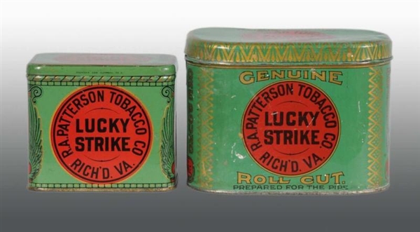 LOT OF 2: LUCKY STRIKE 1LB. TOBACCO TINS.         