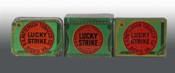 LOT OF 3: LUCKY STRIKE TOBACCO TINS.              