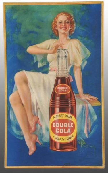 CARDBOARD DOUBLE COLA POSTER.                     