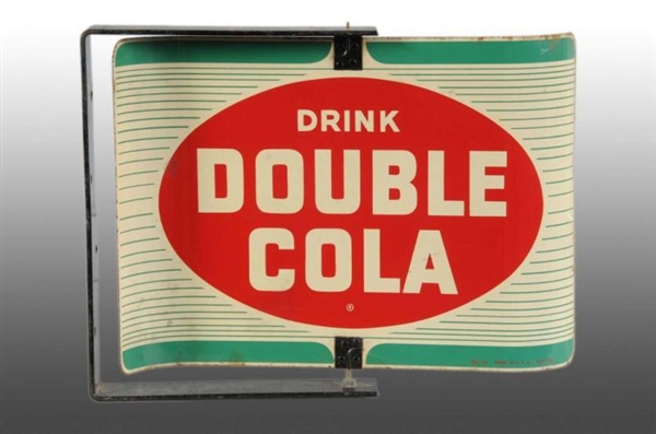 LOT OF 2: DOUBLE COLA FLANGE SIGNS.               