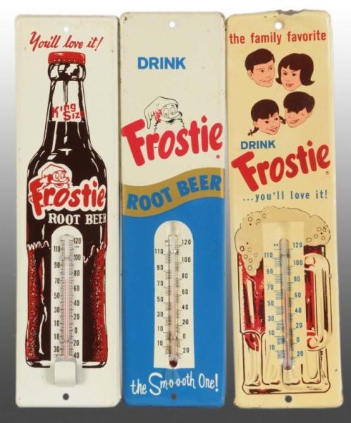 LOT OF 3: FROSTIE ROOT BEER THERMOMETERS.         
