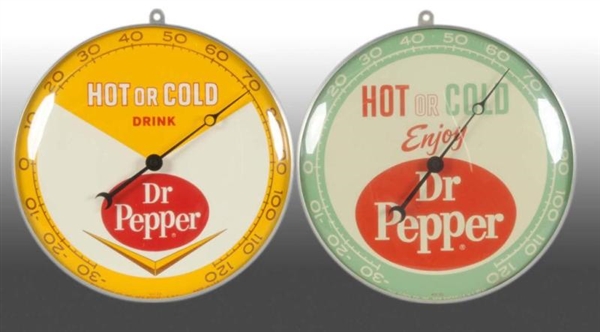 LOT OF 2: DR. PEPPER PAM DIAL THERMOMETERS.       
