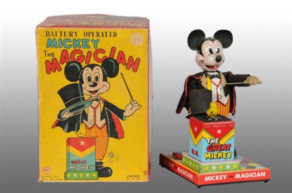 LINEMAR DISNEY MICKEY THE MAGICIAN TOY.           