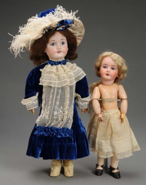 LOT OF 2: FRENCH BISQUE CHILD DOLLS.              