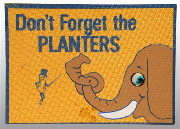 PLANTERS PEANUT ELEPHANT EASEL-BACK SIGN          