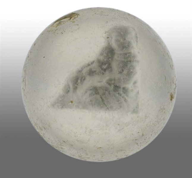 SULPHIDE GIRL WITH DOLL MARBLE.                   