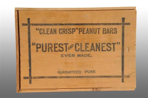 WOODEN PLANTERS PEANUT CLEAN-N-CRISP BAR BOX.     