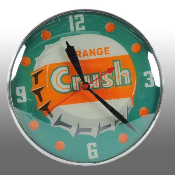 ORANGE CRUSH “PAM” LIGHT-UP CLOCK.                