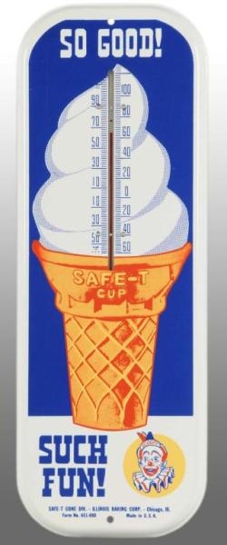 TIN SAFE-T CUP ICE CREAM THERMOMETER.             