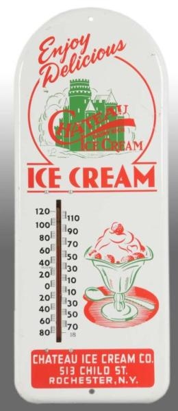 TIN CHATEAU ICE CREAM THERMOMETER.                