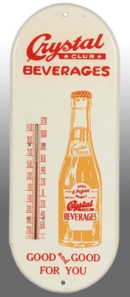 TIN CRYSTAL CLUB THERMOMETER.                     
