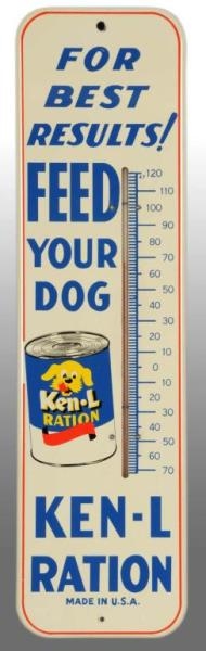 TIN KEN-L-RATION DOG FOOD THERMOMETER.            