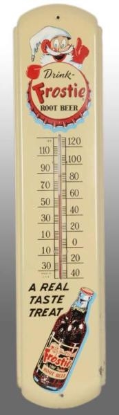 TIN FROSTIE ROOT BEER THERMOMETER.                