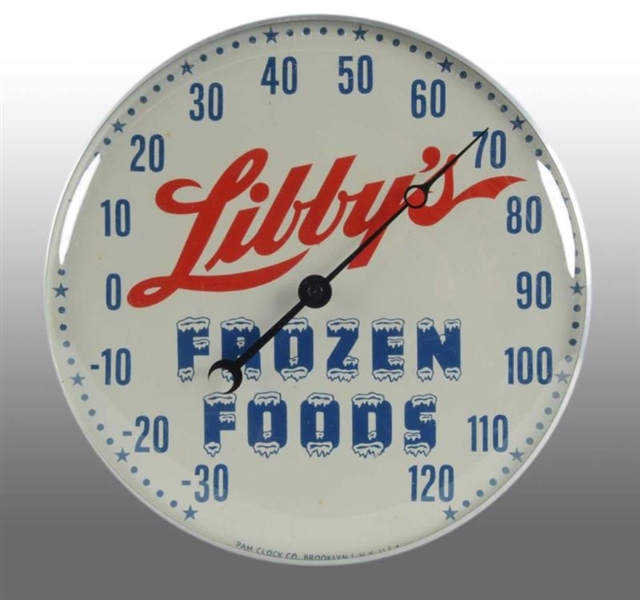 LIBBYS FROZEN FOODS ROUND THERMOMETER.           
