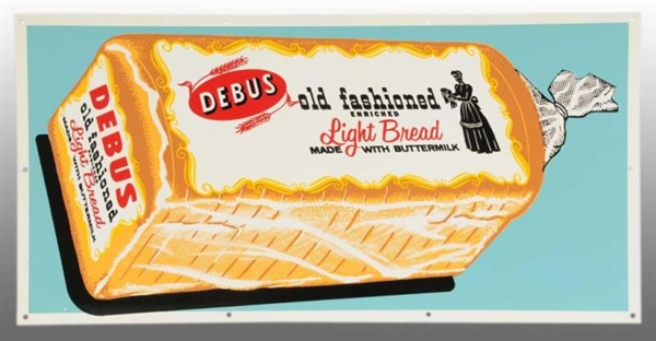 METAL DEBUS OLD FASHION LIGHT BREAD SIGN.         