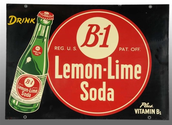 HEAVY METAL B-1 LEMON-LIME SODA SIGN.             