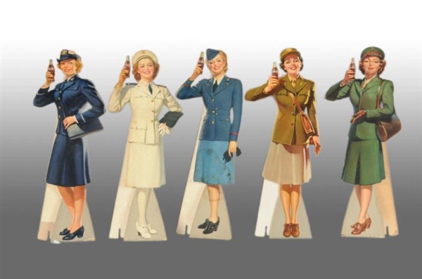 SET OF 5 “SMALL-SIZE” COCA-COLA SERVICE GIRLS.    