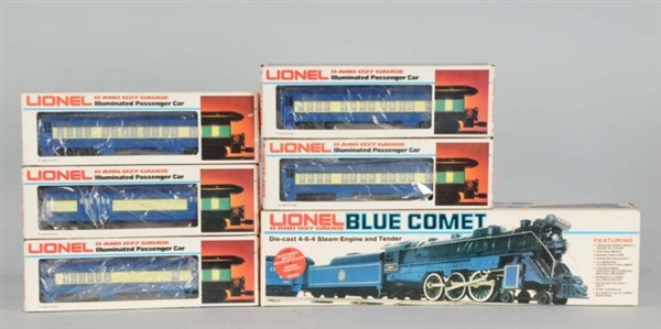 LIONEL BLUE COMET PASSENGER TRAIN SET.            