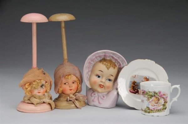 LOT OF 5: MISCELLANEOUS CHILDRENS ITEMS.         