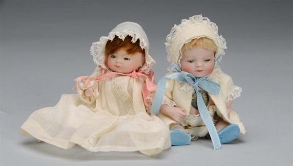 LOT OF 2: ALL-BISQUE BYE-LO BABY DOLLS            