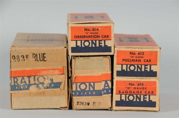 LIONEL O-GAUGE BLUE COMET BOXES.                  