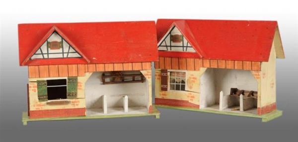 LOT OF 2: GERMAN WOODEN STABLES.                  
