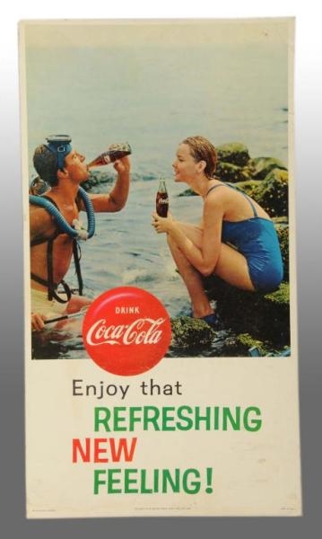 LOT OF 5: CARDBOARD COCA-COLA POSTERS.            