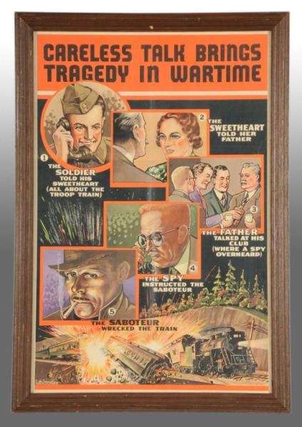 PAPER WWII LOOSE TALK POSTER.                     