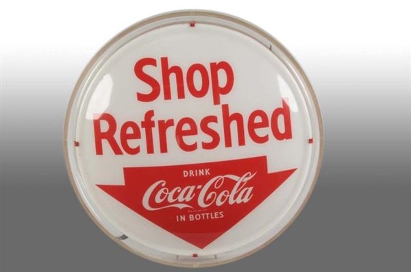 PLASTIC & METAL COCA-COLA 2-SIDED LIGHTED SIGN.   