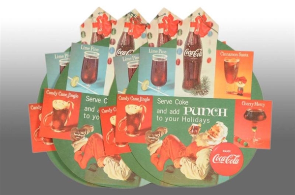 LOT OF 4: COCA-COLA 2-SIDED STRING HANGERS.       