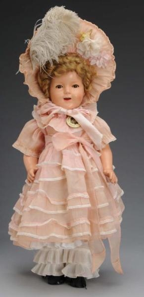 LARGE SHIRLEY TEMPLE COMPOSITION DOLL.            